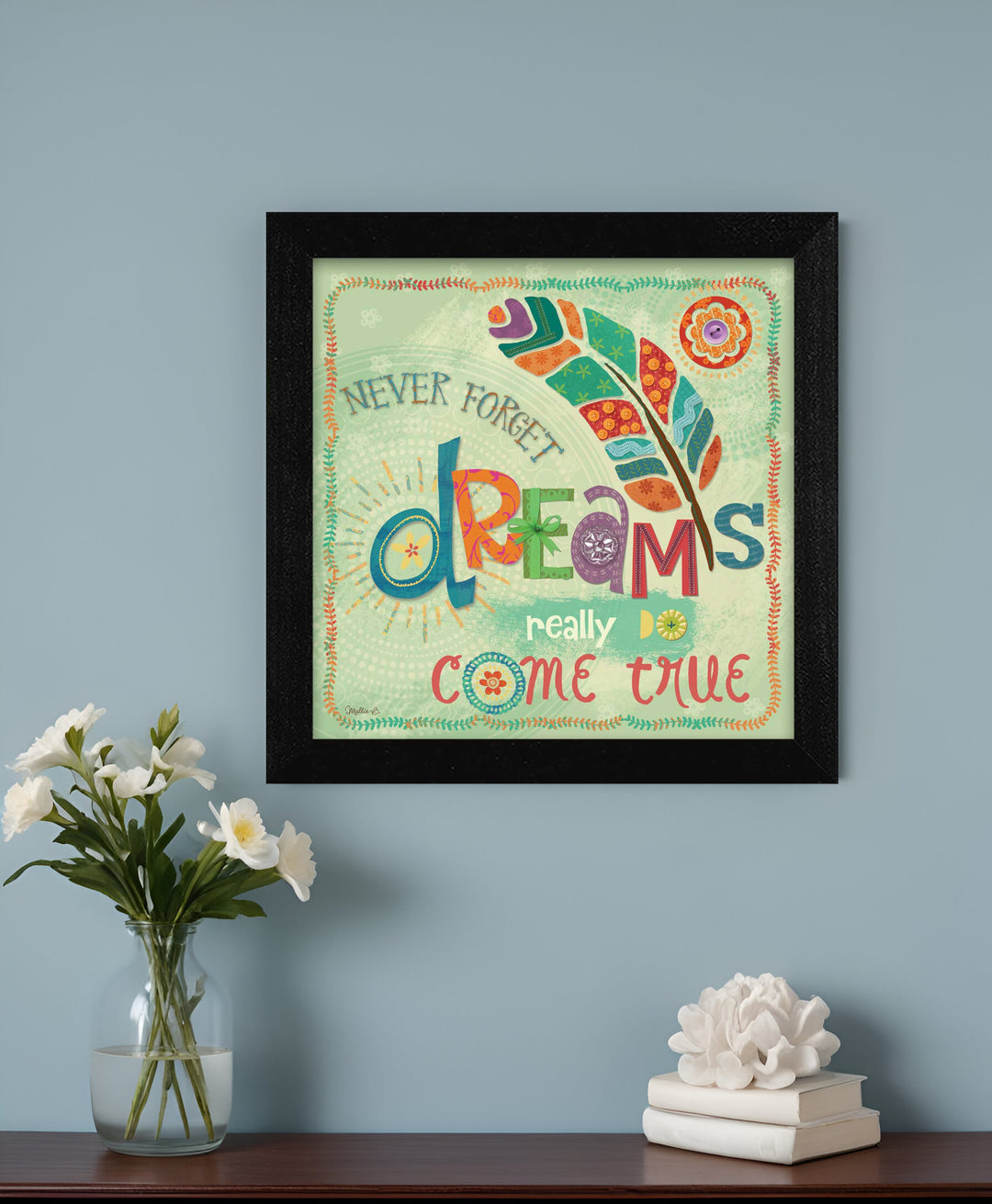 Dreams Come True Black Framed Print Wall Art