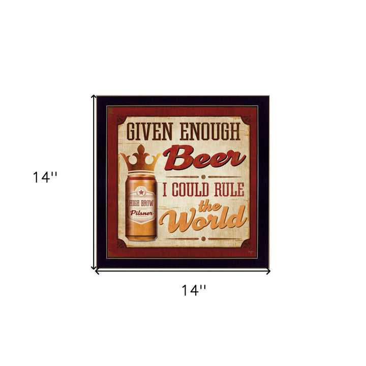 I Could Rule the World Black Framed Print Wall Art