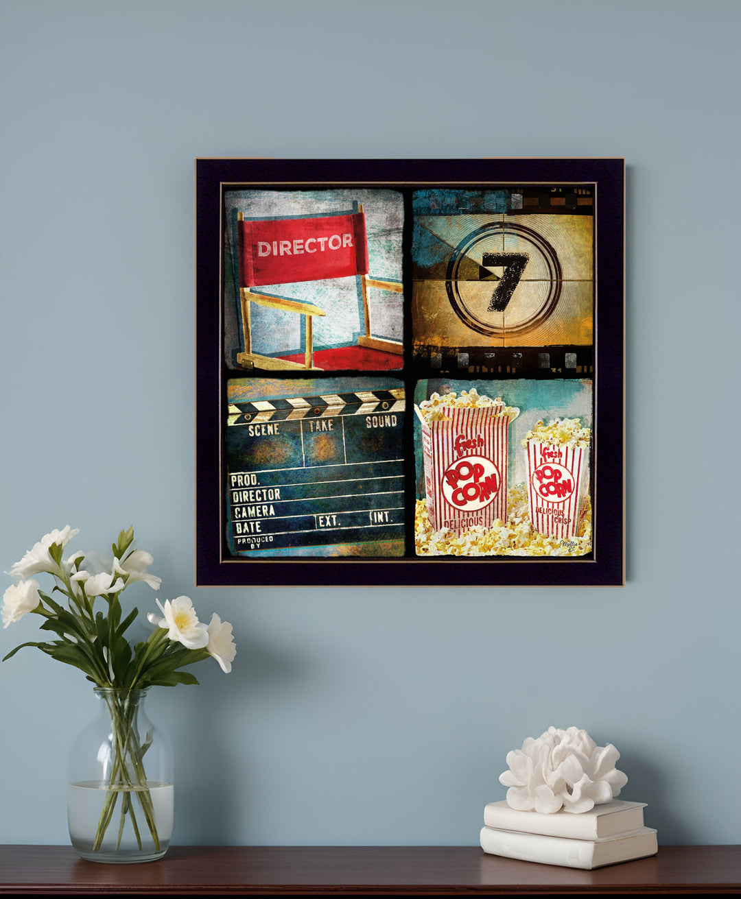 At The Movies 2 Black Framed Print Wall Art