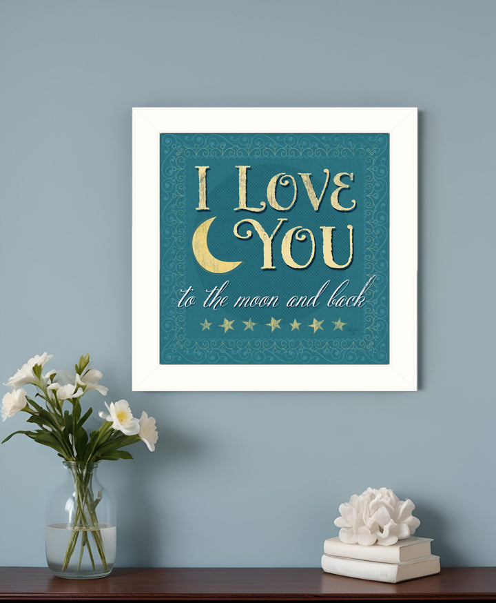 I Love You 2 White Framed Print Wall Art