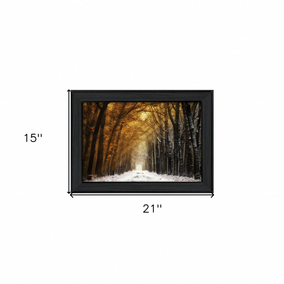 Autumn to Winter Black Framed Print Wall Art