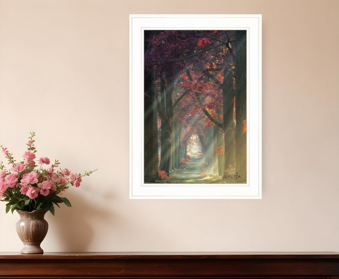 Path of Happiness 1 White Framed Print Wall Art