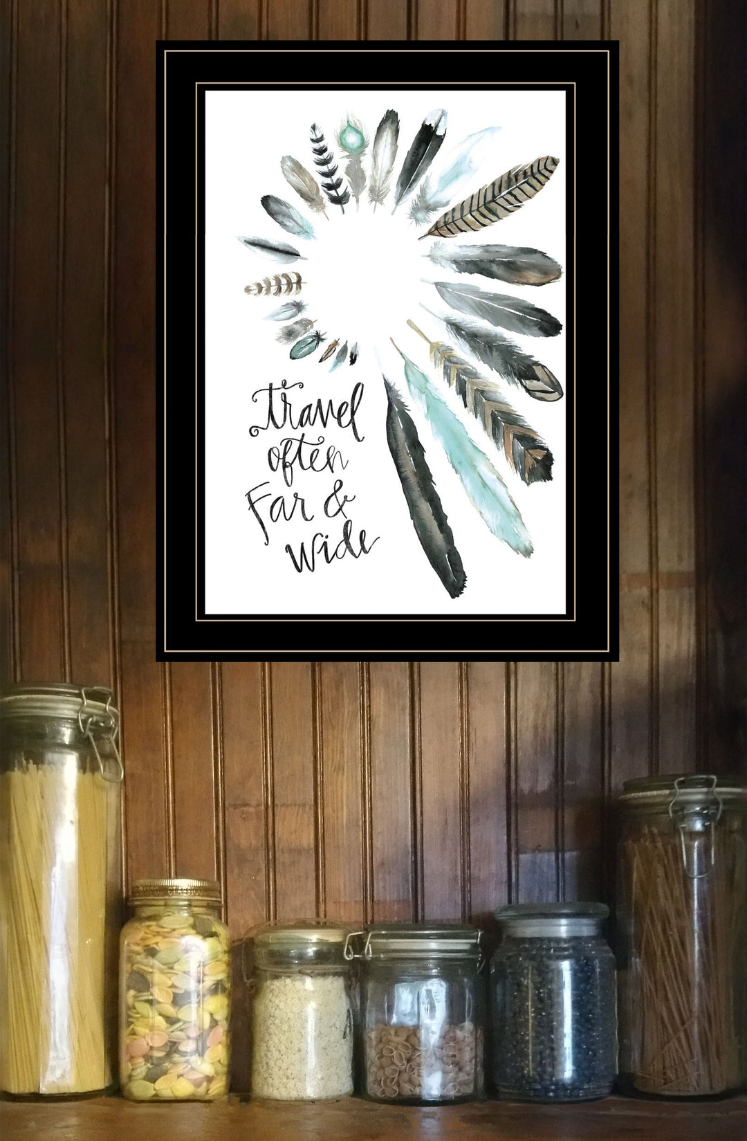 Travel Often Far and Wide 2 Black Framed Print Wall Art