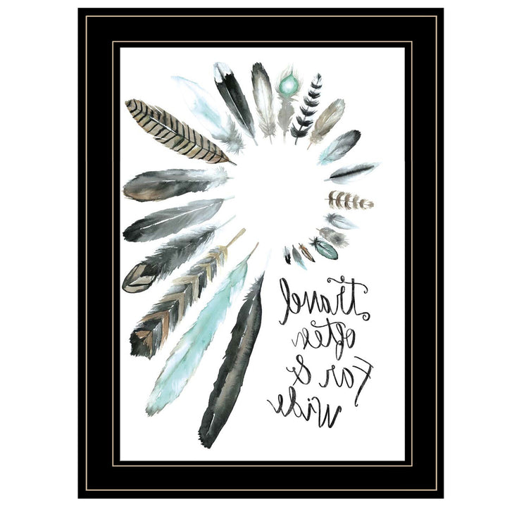 Travel Often Far and Wide 2 Black Framed Print Wall Art