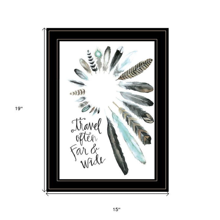 Travel Often Far and Wide 2 Black Framed Print Wall Art