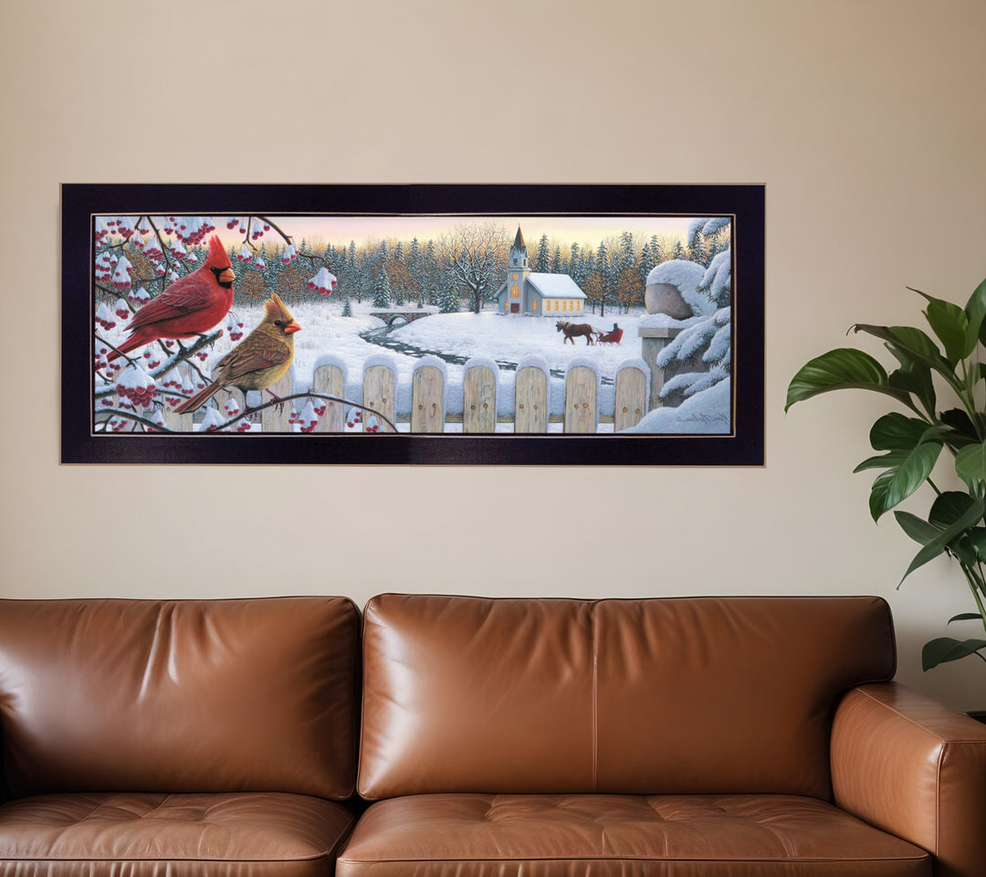 White Crimson Morning 1 Black Framed Print Wall Art