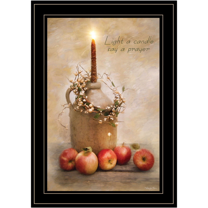 Say A Prayer 3 Black Framed Print Wall Art