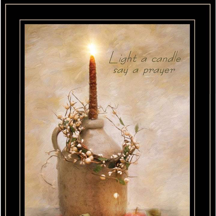 Say A Prayer 3 Black Framed Print Wall Art