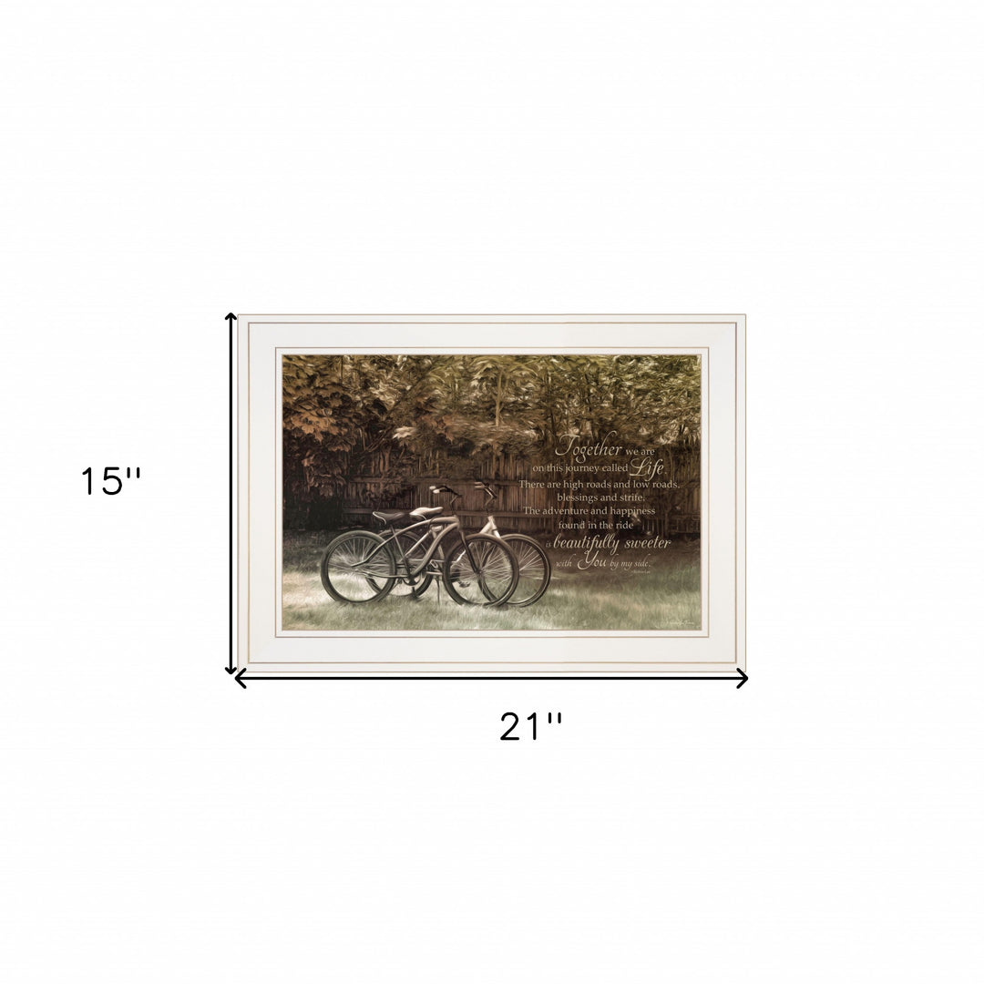 Journey Together 1 White Framed Print Wall Art