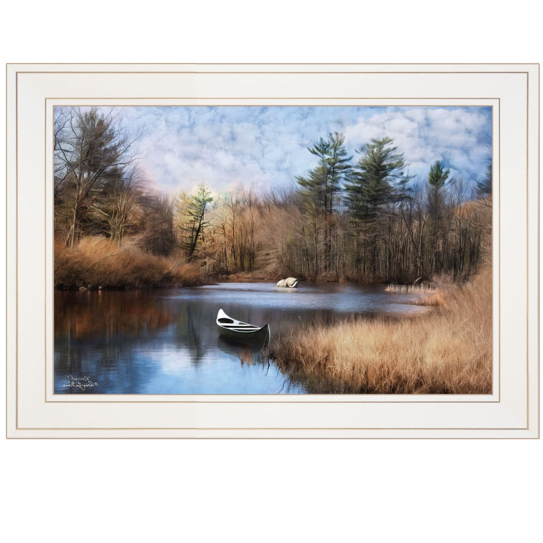 Riverside 1 White Framed Print Wall Art