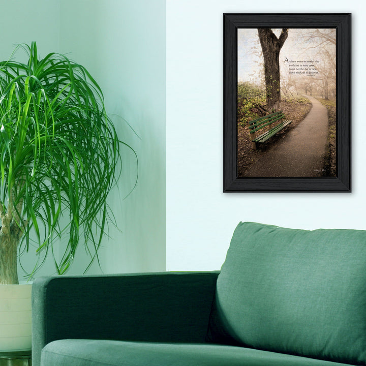 Through the Mist Black Framed Print Wall Art