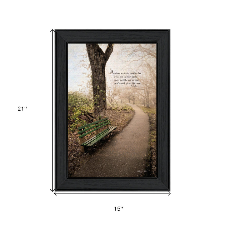 Through the Mist Black Framed Print Wall Art