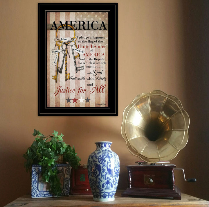 The Keys to Freedom 1 Black Framed Print Wall Art