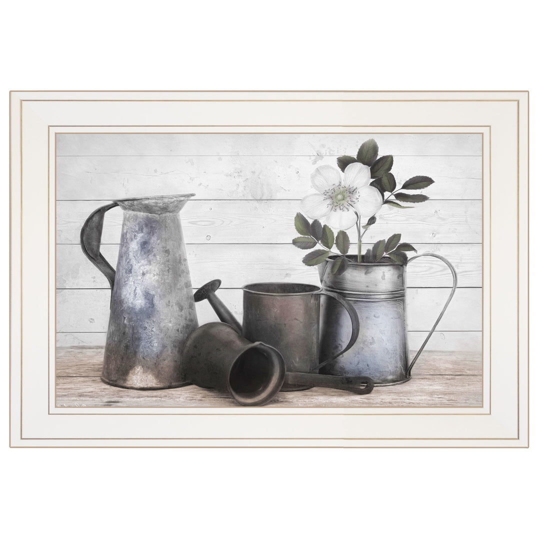 Floral Farmhouse II 1 White Framed Print Wall Art