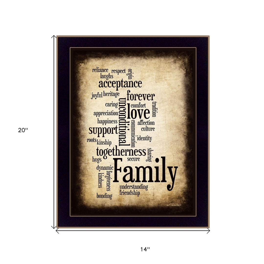 Family 11 Black Framed Print Wall Art