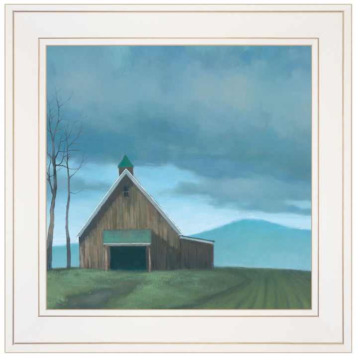 Lonesome Barn 1 White Framed Print Wall Art