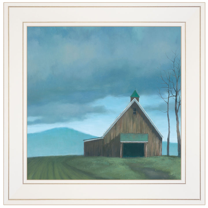 Lonesome Barn 1 White Framed Print Wall Art