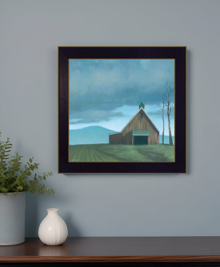 Lonesome Barn 2 Black Framed Print Wall Art