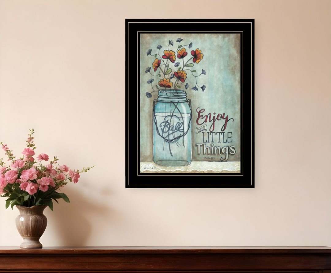 Enjoy the Little Things 2 Black Framed Print Wall Art