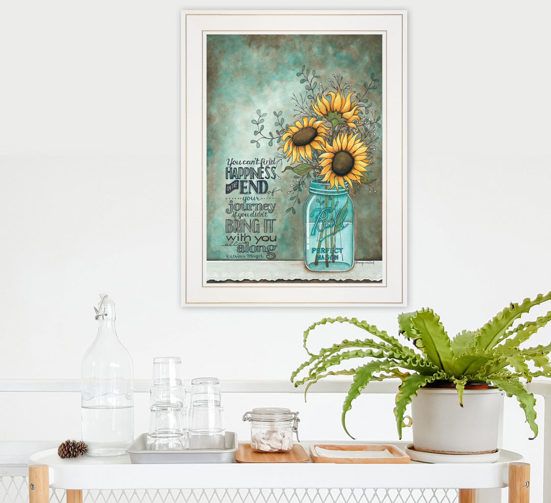 All Along 1 White Framed Print Wall Art