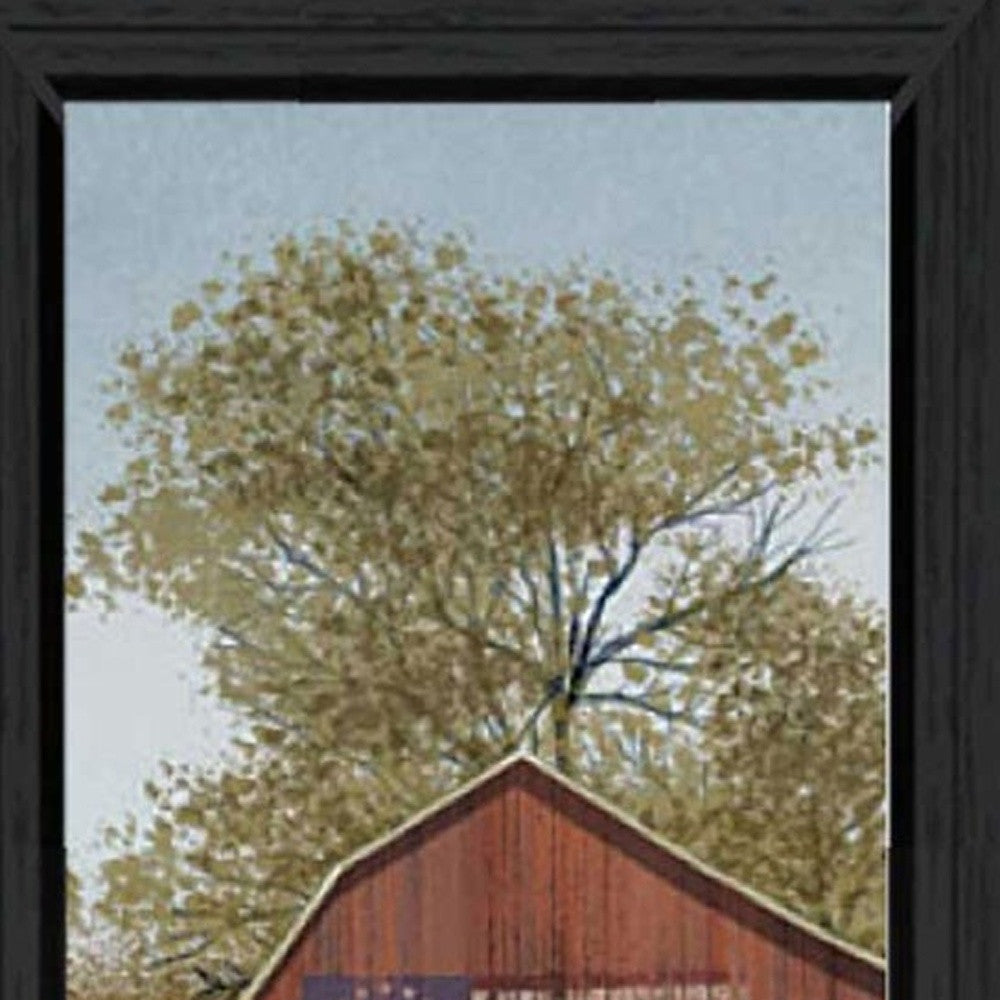 Set Of Two Country Barns 3 Black Framed Print Wall Art