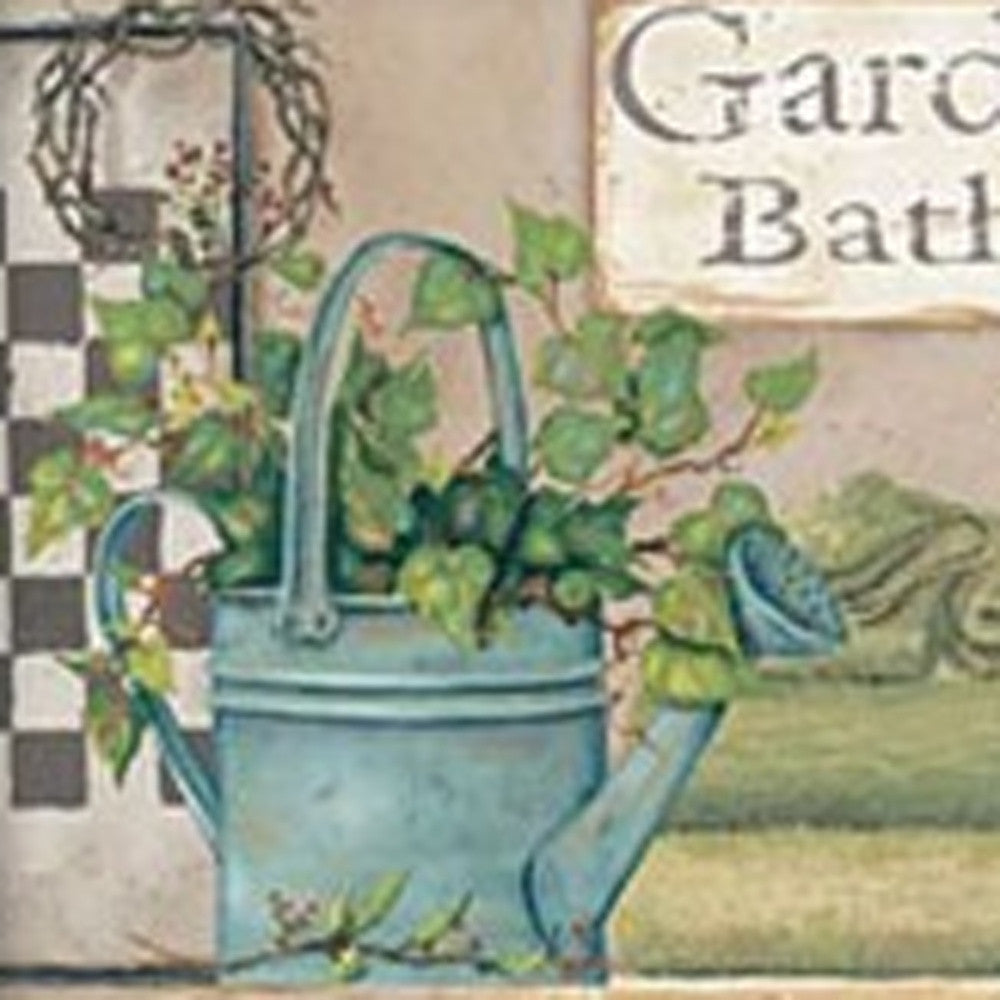 Set Of Three Garden Bath 1 White Framed Print Bathroom Wall Art