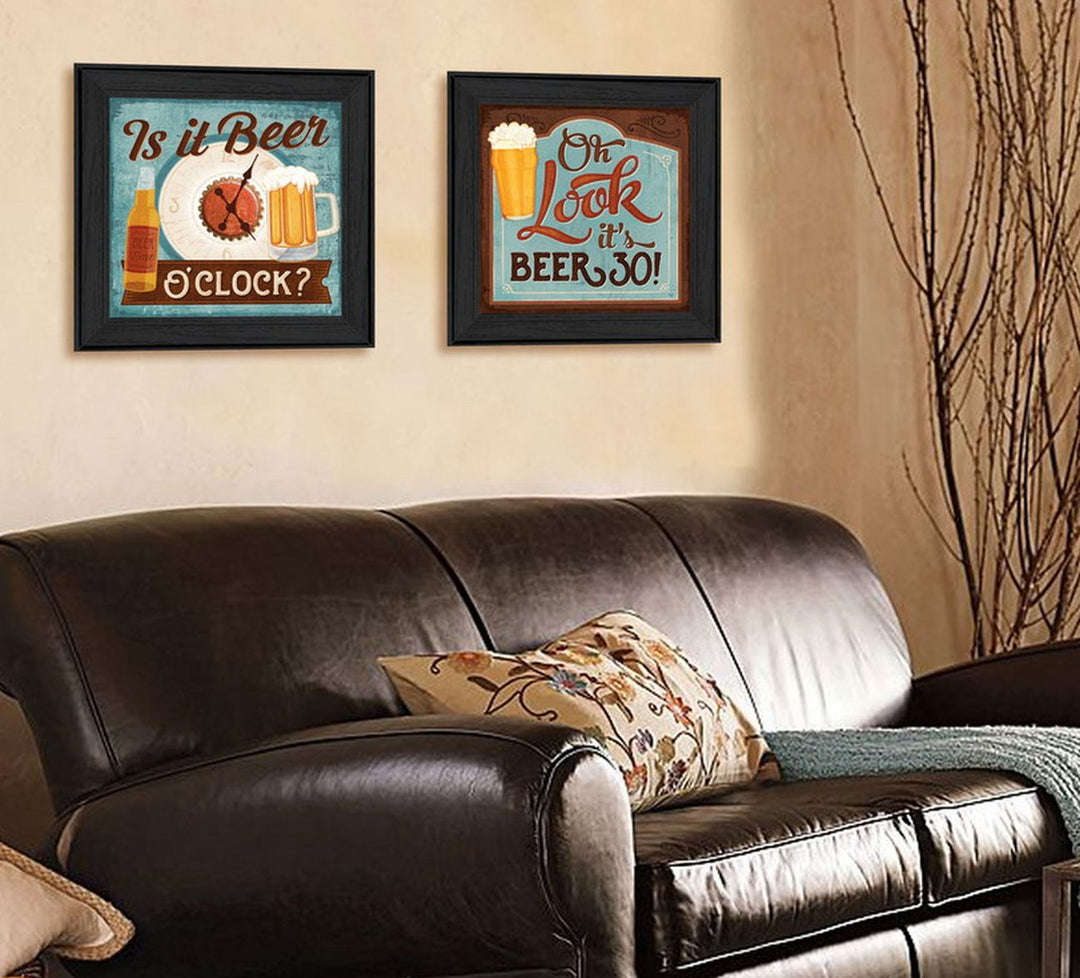 Set Of Two Pumpkin Patch Black Framed Print Wall Art