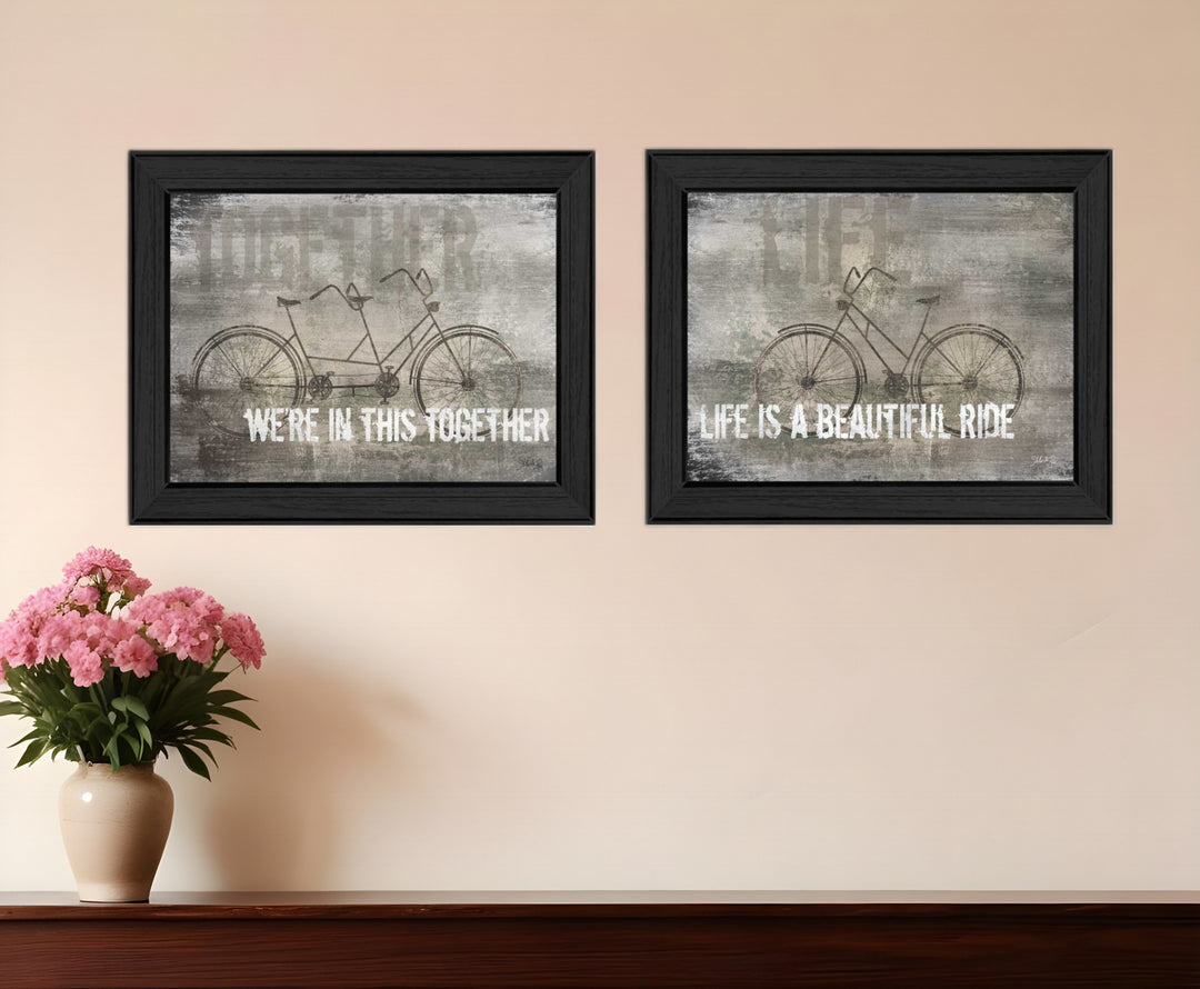 Set Of Two In this Together Black Framed Print Wall Art