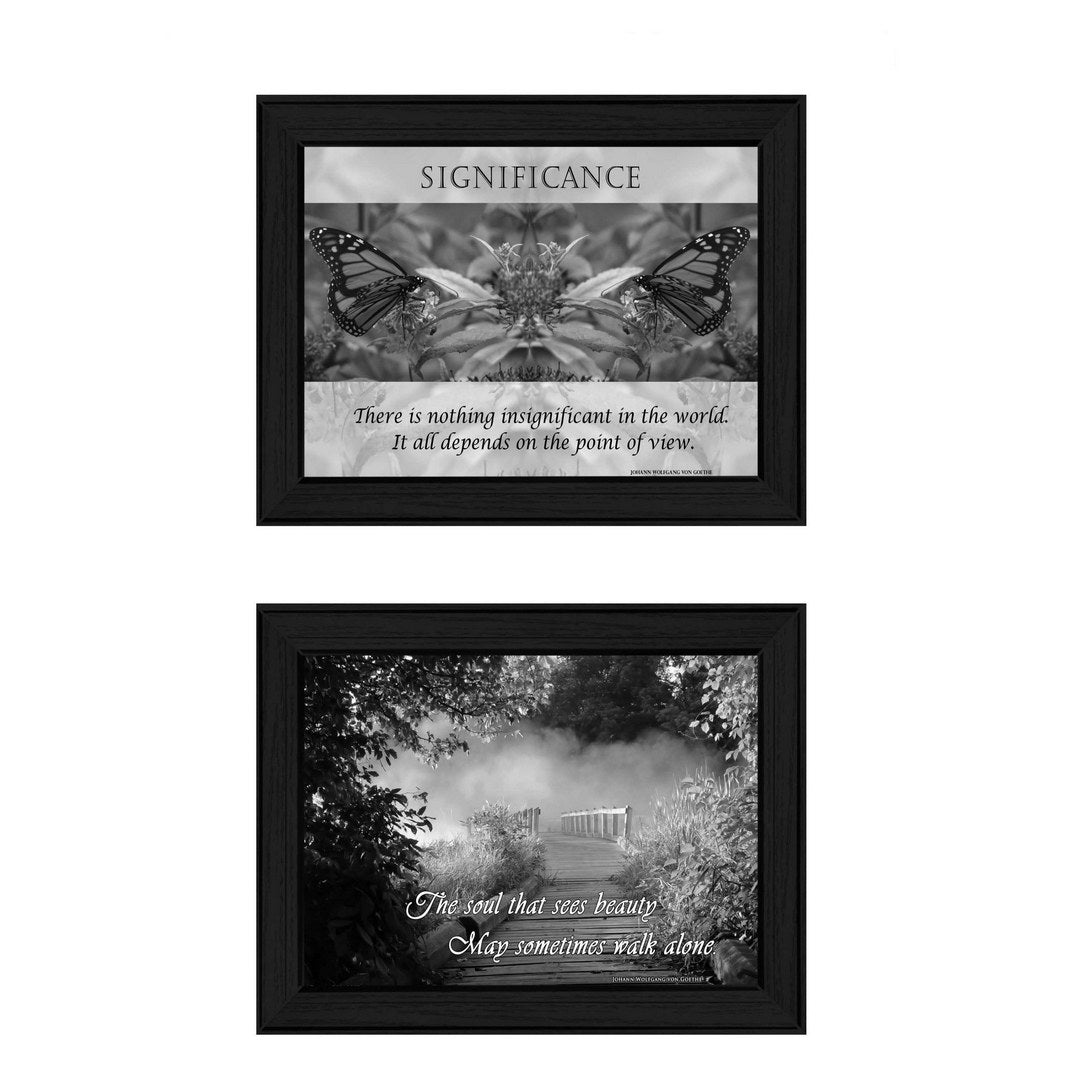 Set Of Two Beauty 2 Black Framed Print Wall Art