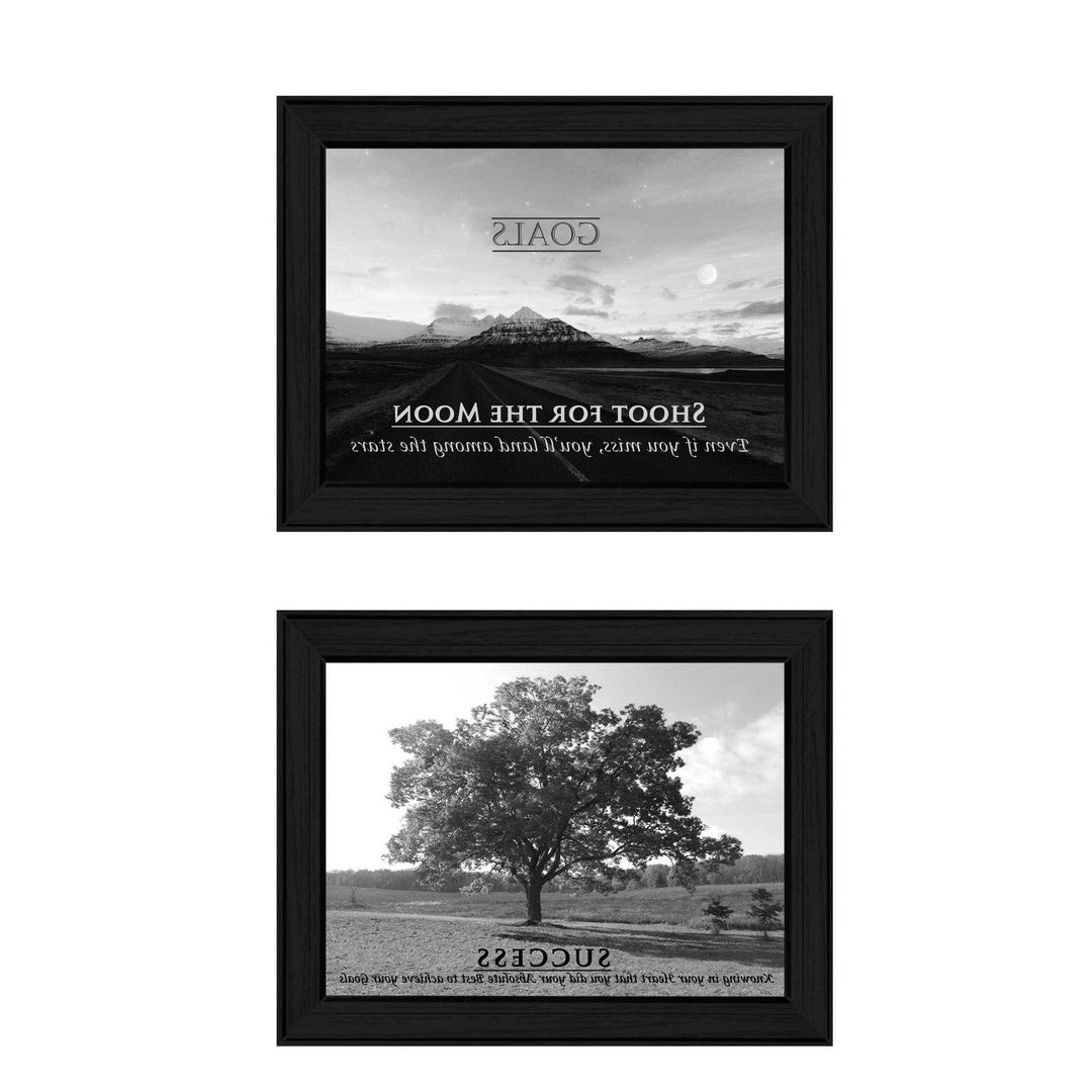 Set Of Two Success 2 Black Framed Print Wall Art