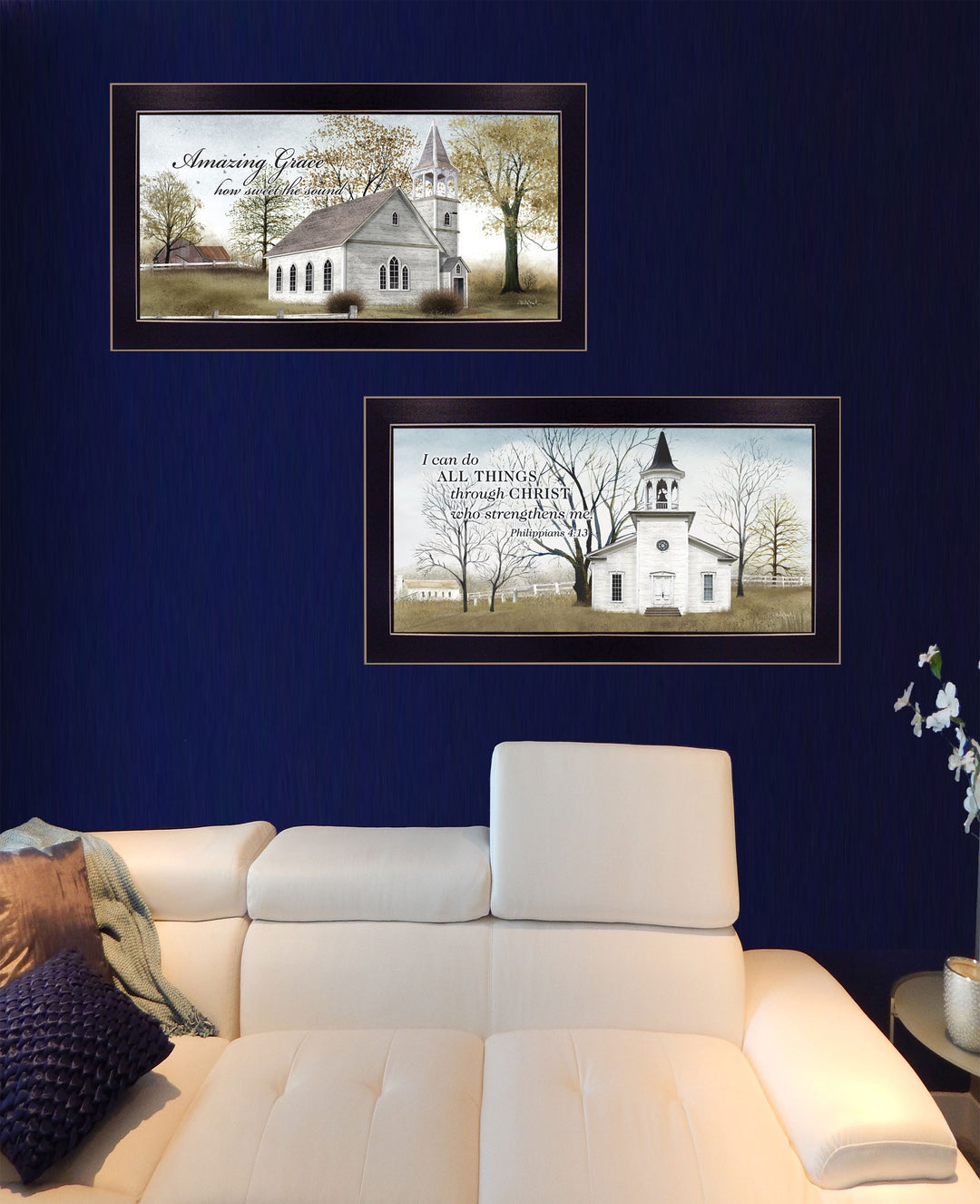 Set Of Two Amazing Grace 1 Black Framed Print Wall Art