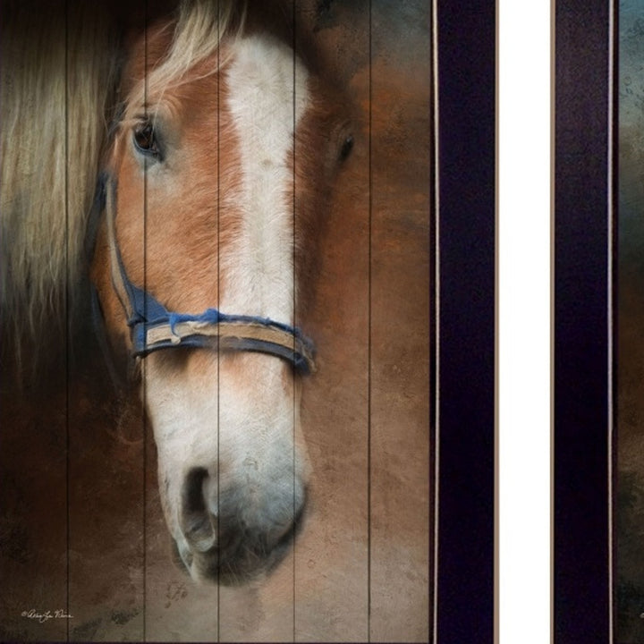 Set Of Two Two Horses Black Framed Print Wall Art