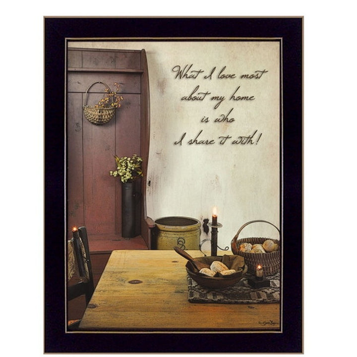 Set Of Two What I Love Most Black Framed Print Wall Art