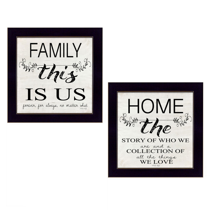 Set Of Two Family 1 Black Framed Print Wall Art