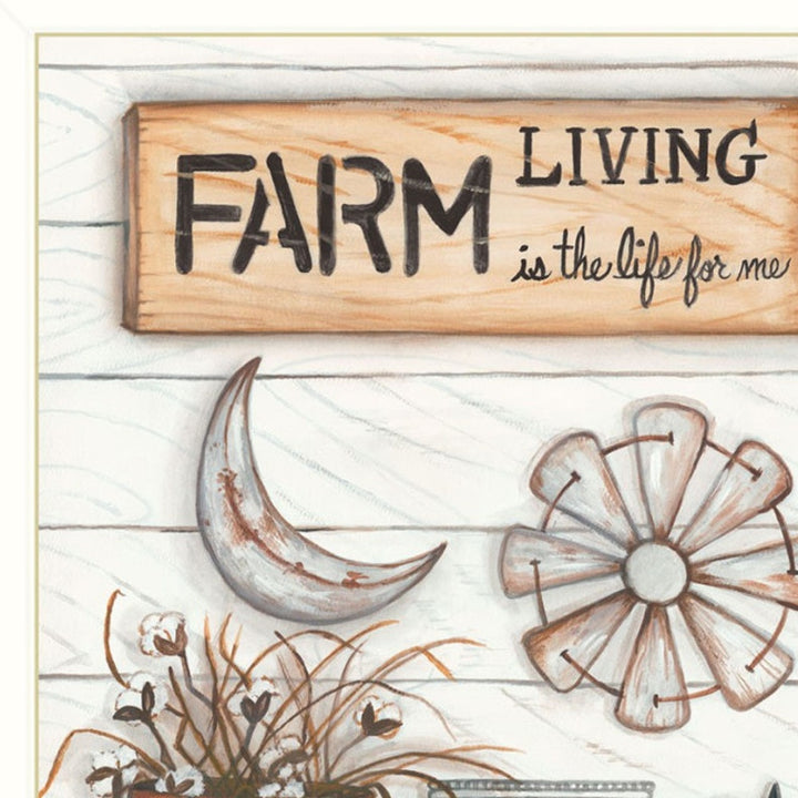 Set Of Two Farm Living 2 White Framed Print Wall Art