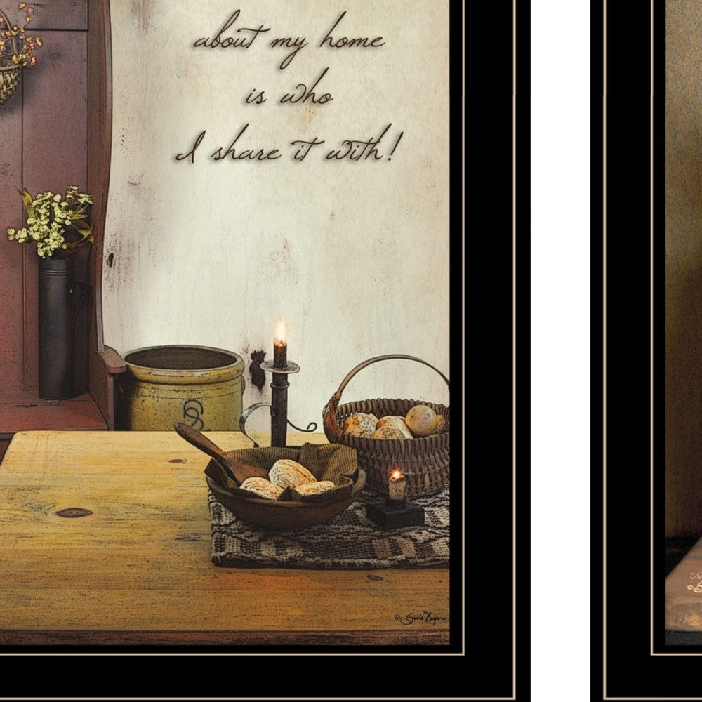 Set Of Two What I Love Most 2 Black Framed Print Wall Art