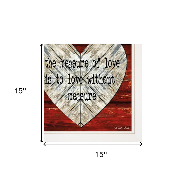 Set Of Two Love is Patient or Measure 1 White Framed Print Wall Art