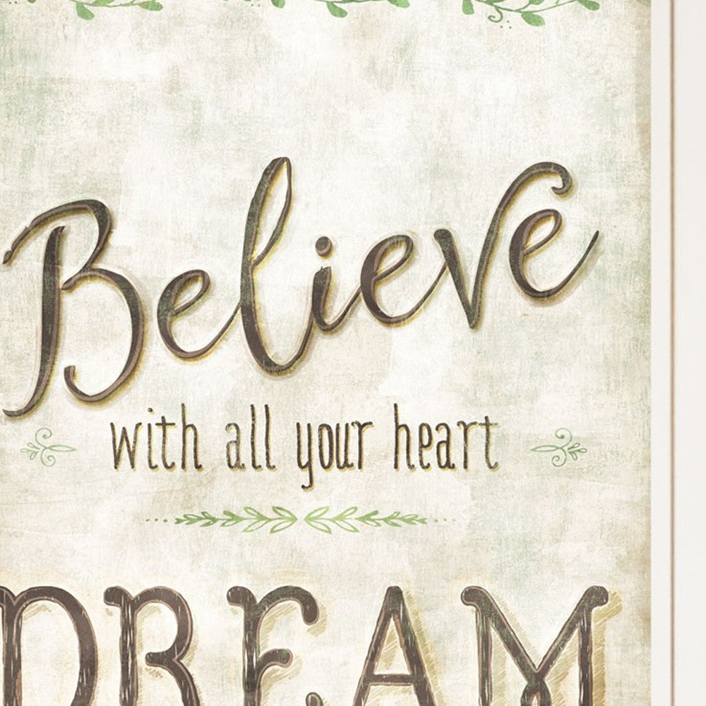 Set Of Two Faith or Believe 1 White Framed Print Wall Art