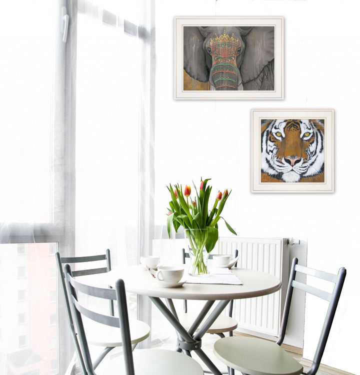 Set Of Two Wildlife II 1 White Framed Print Wall Art