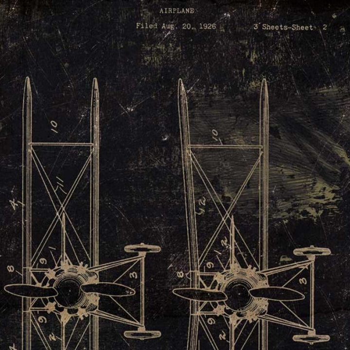 Set Of Two Airplane Patent I and II 1 White Framed Print Wall Art