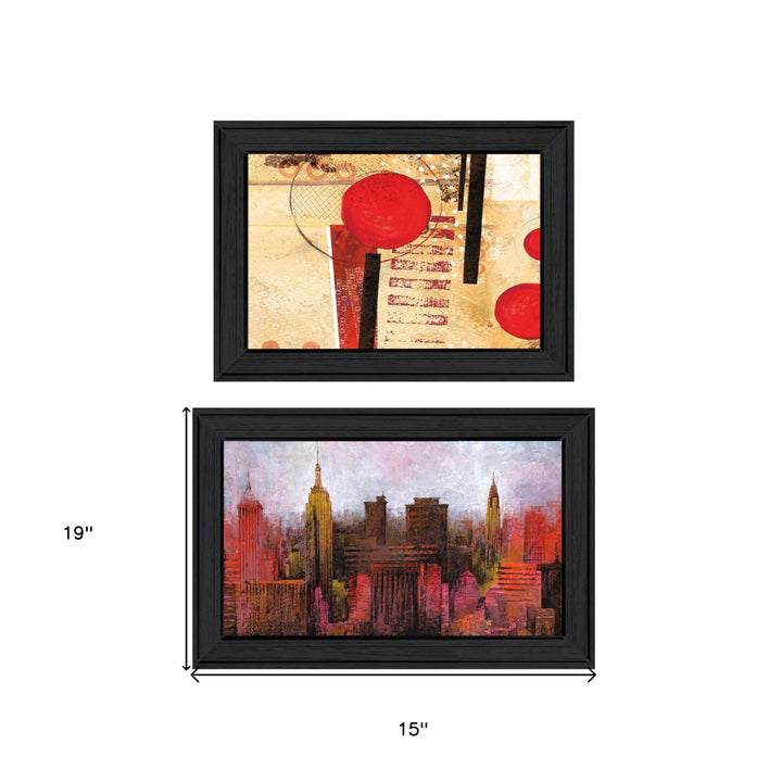 Set Of Two NYC Harmony 2 Black Framed Print Wall Art