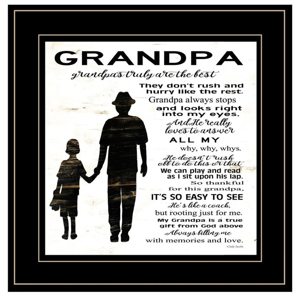 Set Of Two My Grandparents are the Best 1 Black Framed Print Wall Art