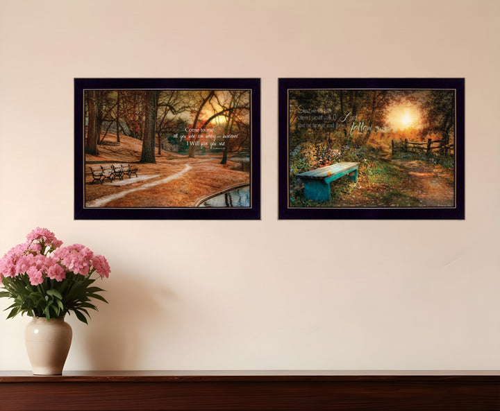 Set Of Two Resting Places 2 Black Framed Print Wall Art