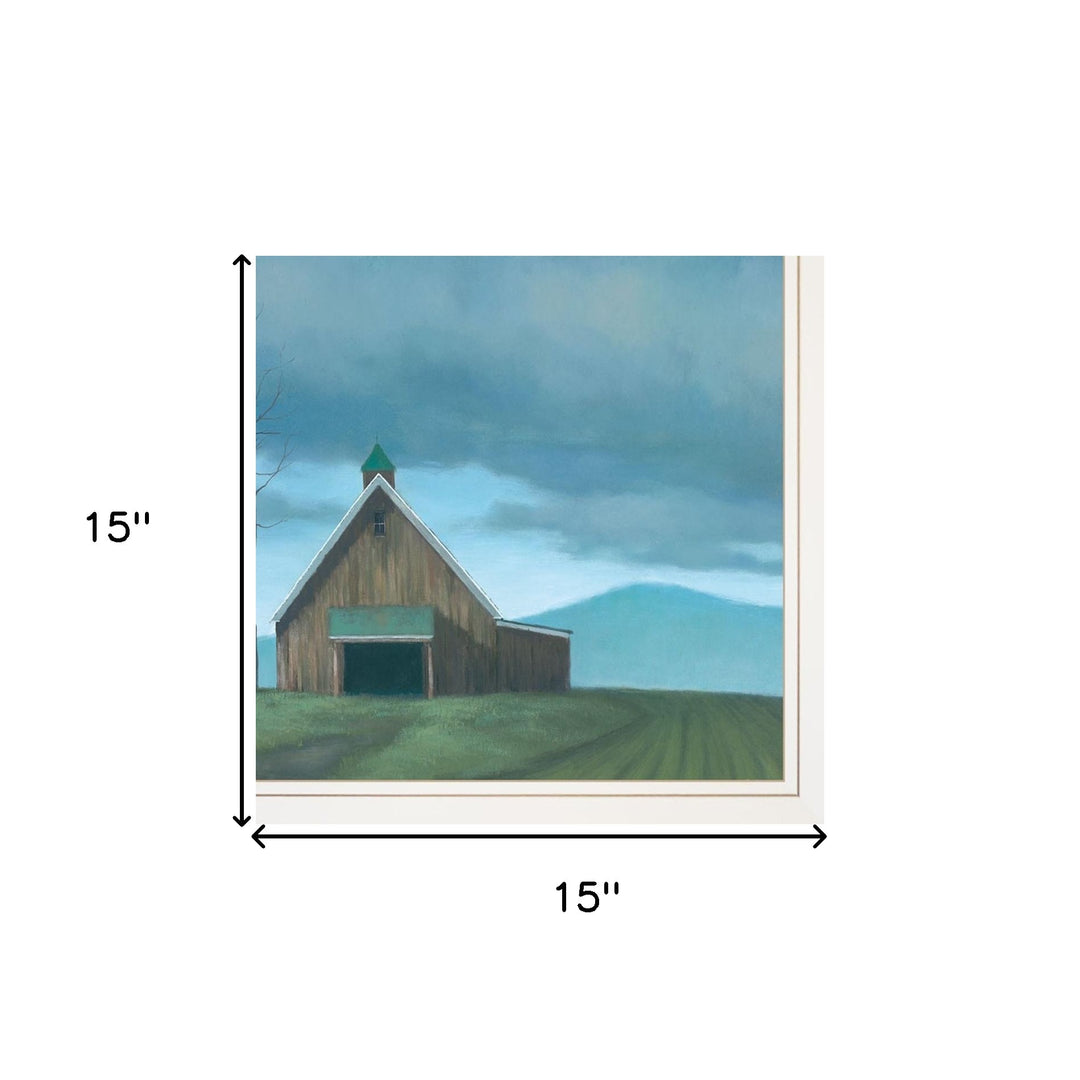 Set Of Two Two Barnscapes 1 White Framed Print Wall Art