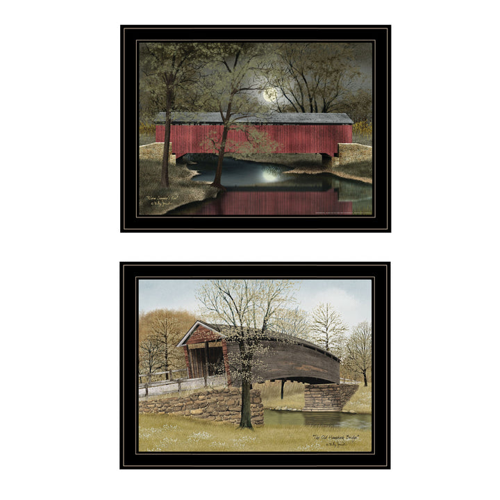 Set Of Two Bridge Collection I 2 Black Framed Print Wall Art