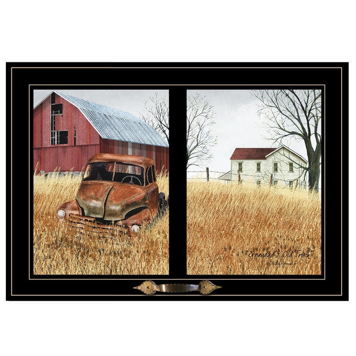 Granddads Old Truck 8 Black Framed Print Wall Art