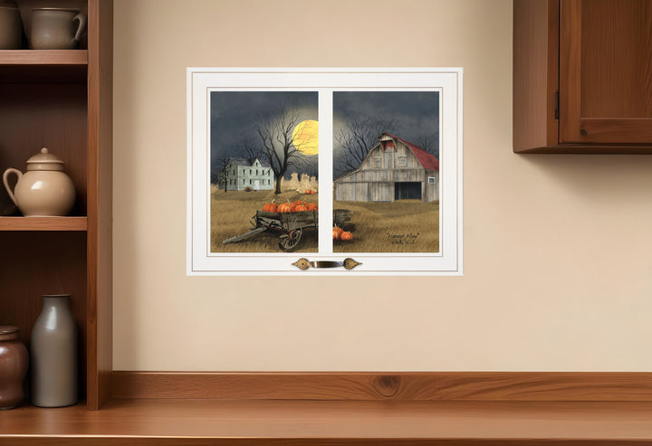 Harvest Moon 9 White Framed Print Kitchen Wall Art