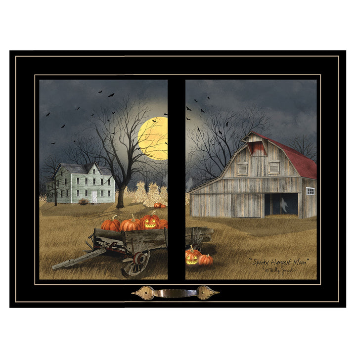 Spooky Harvest Moon 7 Black Framed Print Kitchen Wall Art