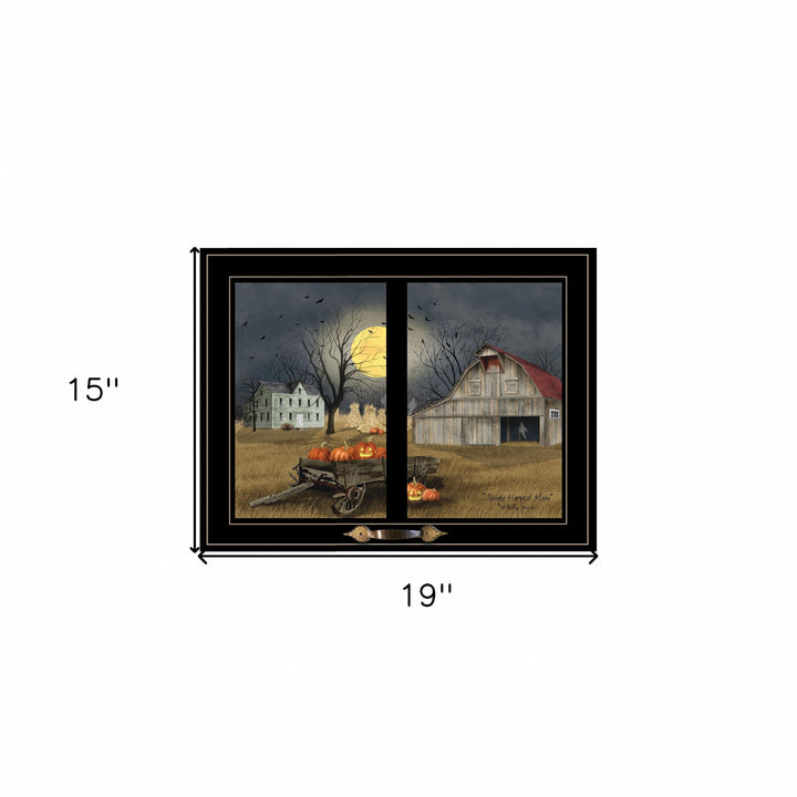 Spooky Harvest Moon 7 Black Framed Print Kitchen Wall Art