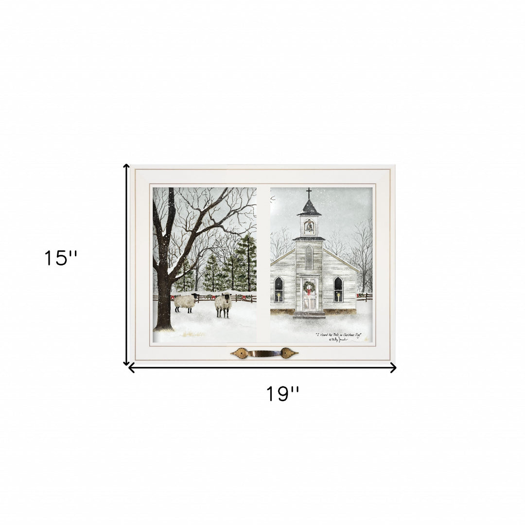 I Heard the Bells on Christmas Day 1 White Framed Print Wall Art